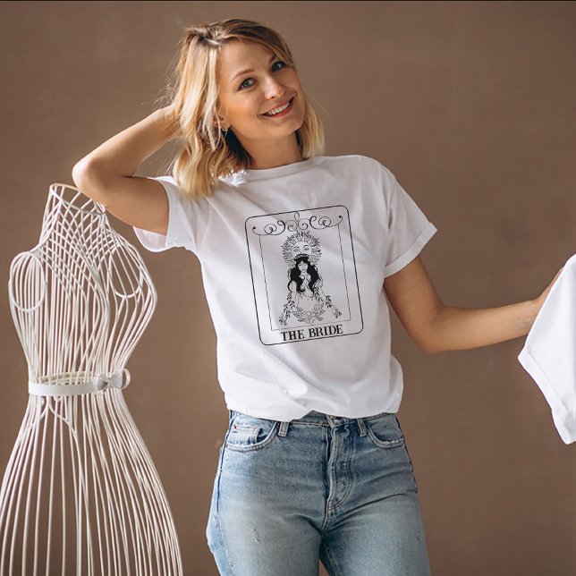 Celestial Bachelorette Bride Tarot Card Customized T-Shirt (Creator Uploaded)