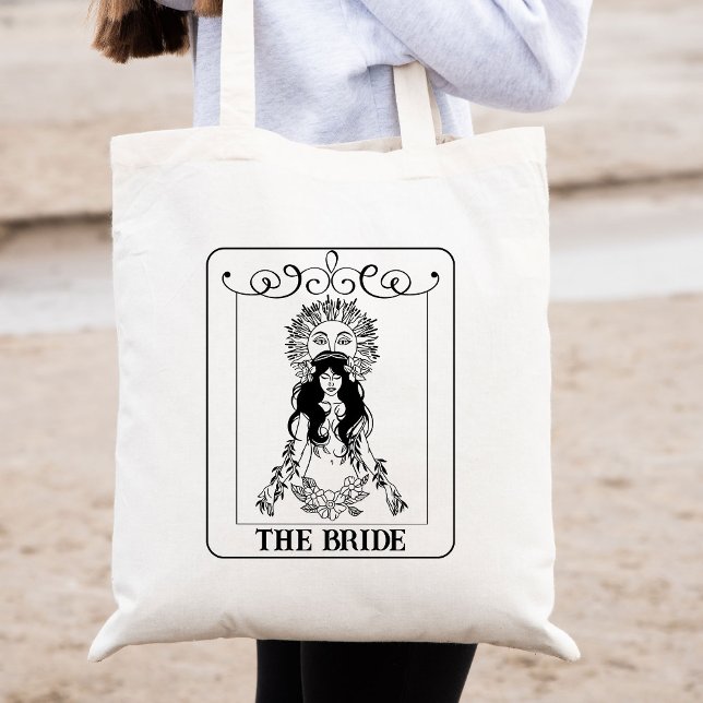 Celestial Bachelorette Bride Tarot Card Customized Tote Bag (Creator Uploaded)