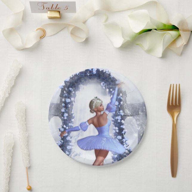 Celestial Ballet Dancer Paper Plates (Wedding)