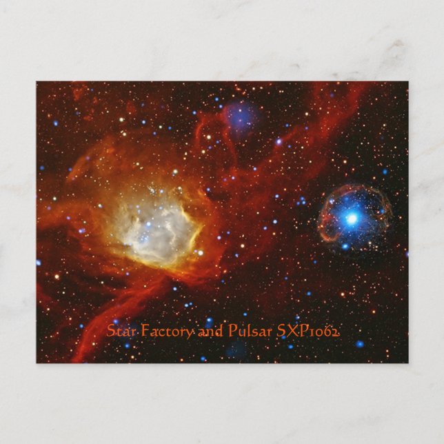 Celestial Bauble - Nebula N90 and Pulsar SXP1062 Postcard (Front)