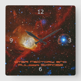 Celestial Bauble, Nebula N90 and Pulsar SXP1062 Square Wall Clock