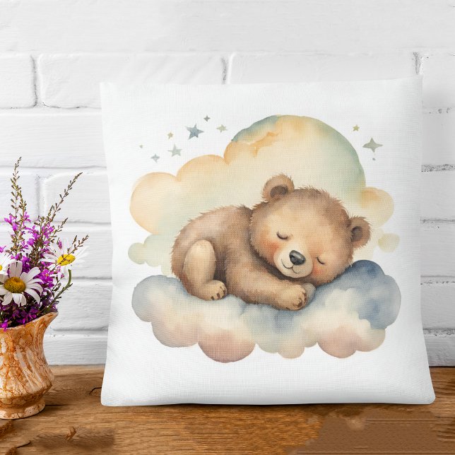 Celestial Bear Gender Neutral  Throw Pillow (Creator Uploaded)