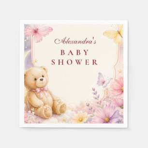 Celestial Bear Moon Stars Baby Shower Napkins