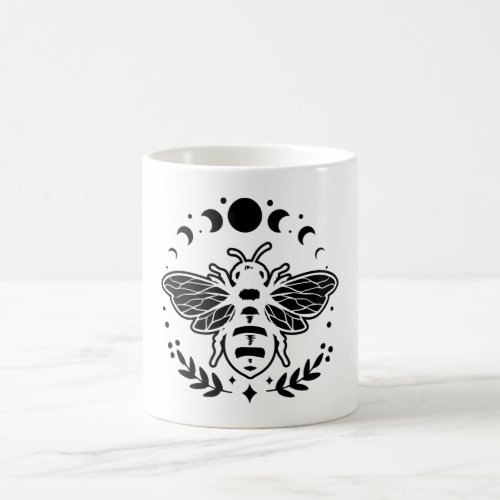 Celestial Bee with Moon Phases Coffee Mug