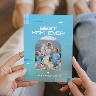 Celestial BEST MOM EVER Mother's Day Photo Holiday Card