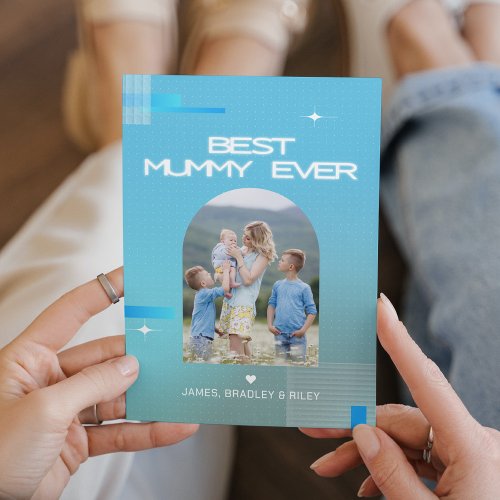 Celestial BEST MUMMY EVER Mothers Day Photo Holiday Card