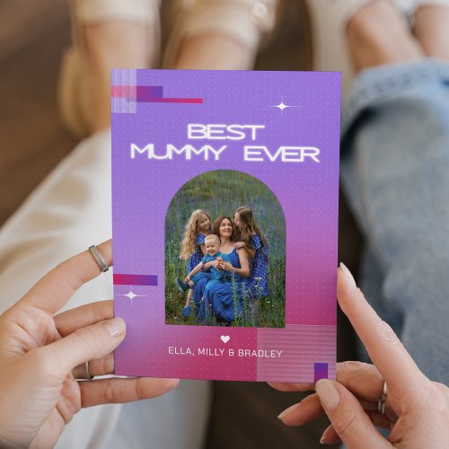 Celestial BEST MUMMY EVER Mothers Day Photo Holiday Card