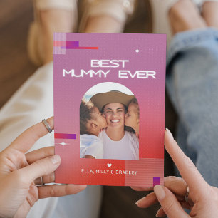 Celestial BEST MUMMY EVER Mother's Day Photo Holiday Card