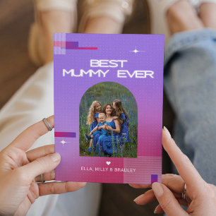 Celestial BEST MUMMY EVER Mother's Day Photo Holiday Card