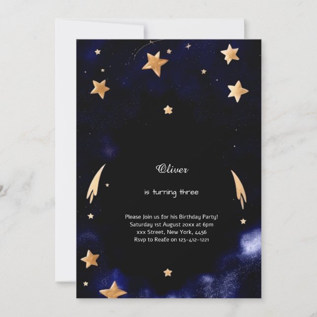 Celestial Birthday Invitation (Front)