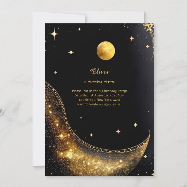 Celestial Birthday Invitation (Front)