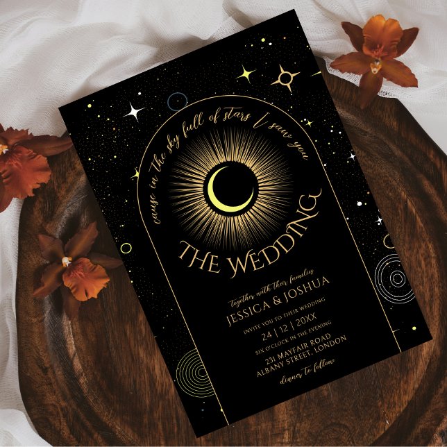 Celestial Black Arch in the stars I saw you  Invitation (Creator Uploaded)