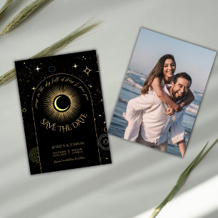 Celestial Black Arch in the stars I saw you photo Invitation