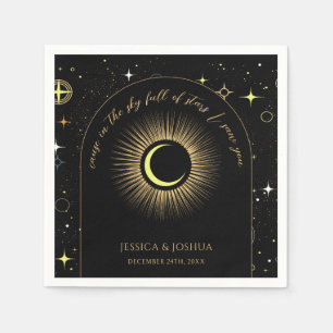 Celestial Black Arch in the stars I saw you photo Napkins