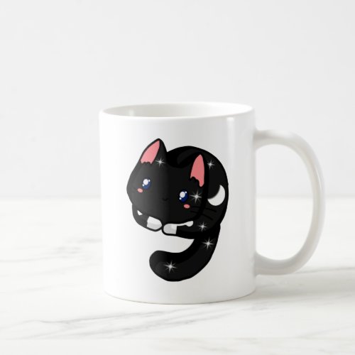 Celestial Black Cat For Cat and Star Lovers Coffee Mug