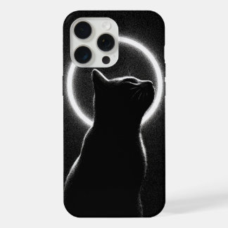 Celestial Black Cat Lunar Halo Phone Case