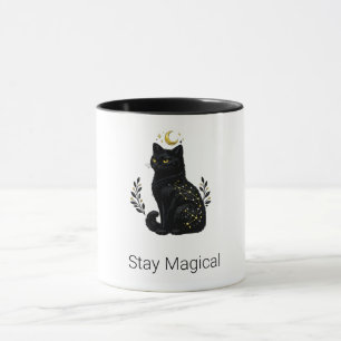 Celestial Black Cat Mystic Constellation Mug