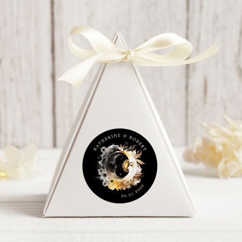 Celestial Black Gold Duality Moon Envelope Seal