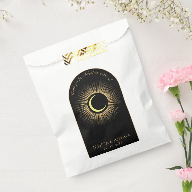 Celestial Black Mystical Sun Moon Favor Bag (Sealed)
