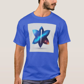 Celestial Blaze: Minimal Blur Fire Galaxy Stars T-Shirt