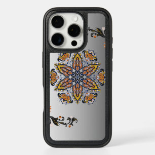 Celestial Bloom – Black and White Mandala iPhone 16 Pro Case