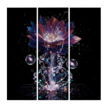 Celestial Bloom: Eternal Nebula Lotus Flower