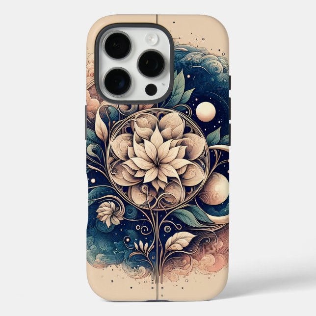 "Celestial Bloom – Mystic Floral Moon Art" Case-Mate iPhone Case (Back)