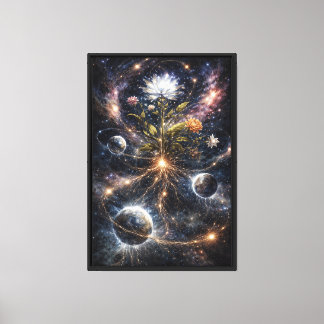 Celestial Bloom Nexus Canvas Print