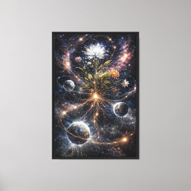 Celestial Bloom Nexus Canvas Print (Front)