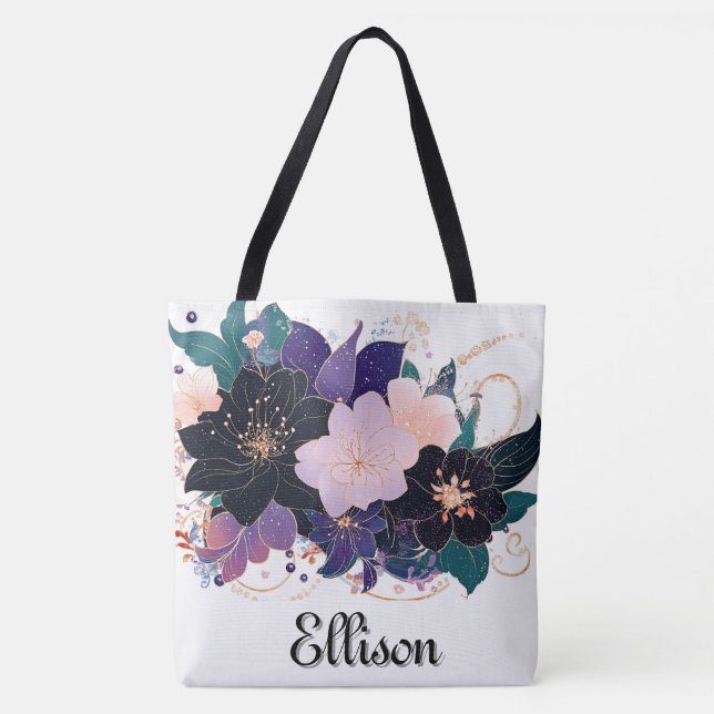 Celestial Bloom Tote Bag (Front)