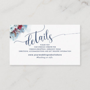 Celestial Blooms, Wedding Website / Details Enclosure Card