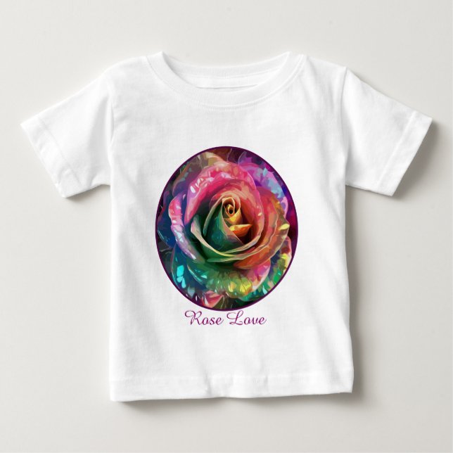 Celestial Blossom: Alien Rose Baby T-Shirt (Front)