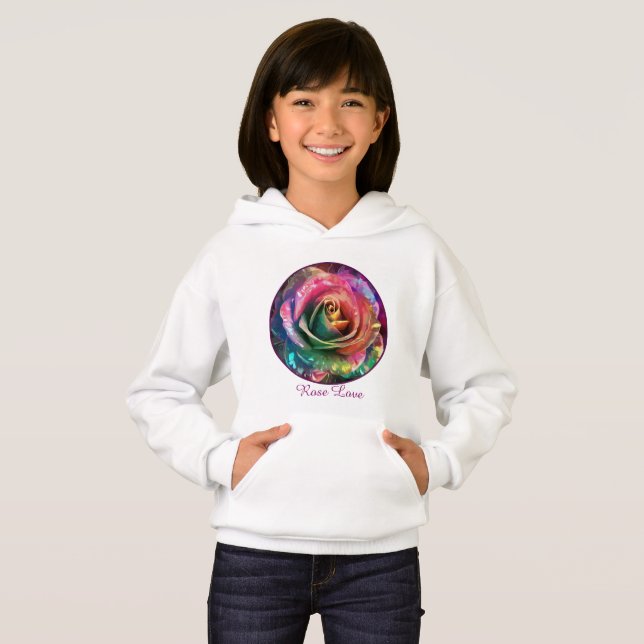 Celestial Blossom: Alien Rose Hoodie (Front Full)