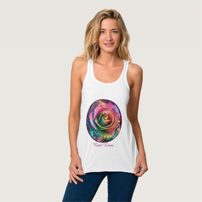 Celestial Blossom: Alien Rose Tank Top (Front Full)