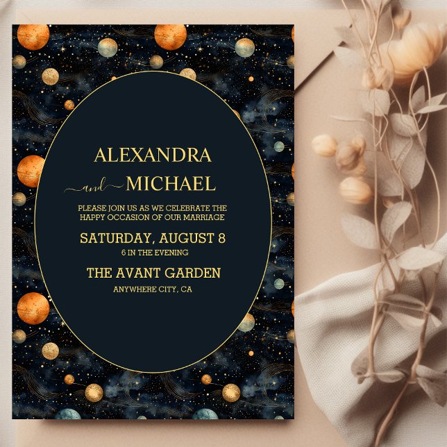 Celestial Blue and Golg Tarot Card Wedding (Creator Uploaded)