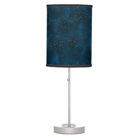 Celestial Blue and White Starry Night Table Lamp (Front)