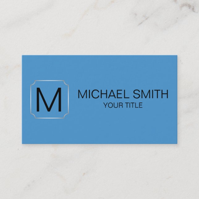 Celestial blue color background business card (Front)