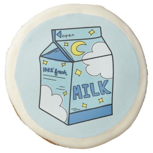 Celestial Blue Milk Birthday Party Sugar Cookie