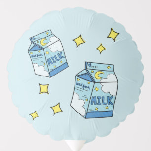 Celestial Blue Milk Carton Pattern Balloon