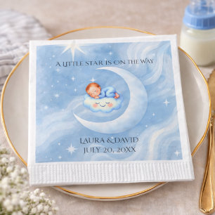Celestial Blue Moon Celestial Baby Shower Napkins