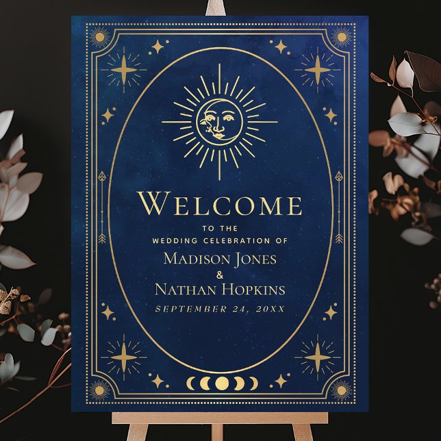 Celestial Blue Tarot Wedding  Welcome Sign (Creator Uploaded)
