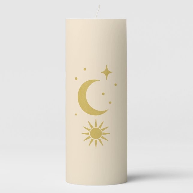 Celestial Blush Pillar Candle (Front)