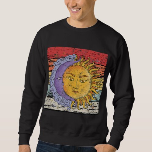 Celestial Bodies Galaxy Sun Moon Astronomy _ Tropi Sweatshirt