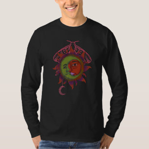 Celestial Bodies Universe Astronomy Boho Sun Moon  T-Shirt