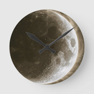 Celestial Body l -- Moon Wall Art Round Clock