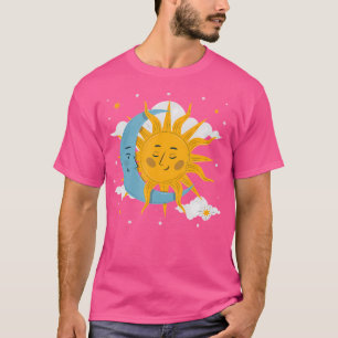 Celestial Body Sun Moon Astrology Space Science As T-Shirt