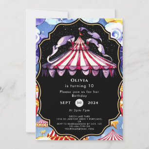 Celestial Boho Circus Birthday Invitation