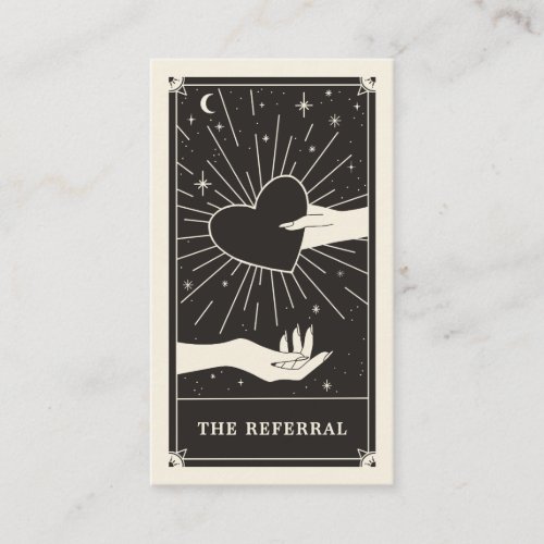 Celestial Boho referral tarot card