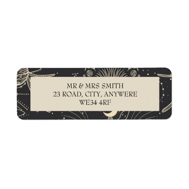 Celestial Boho Return Address Label (Front)