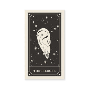 Celestial Boho Tarot piercer business card